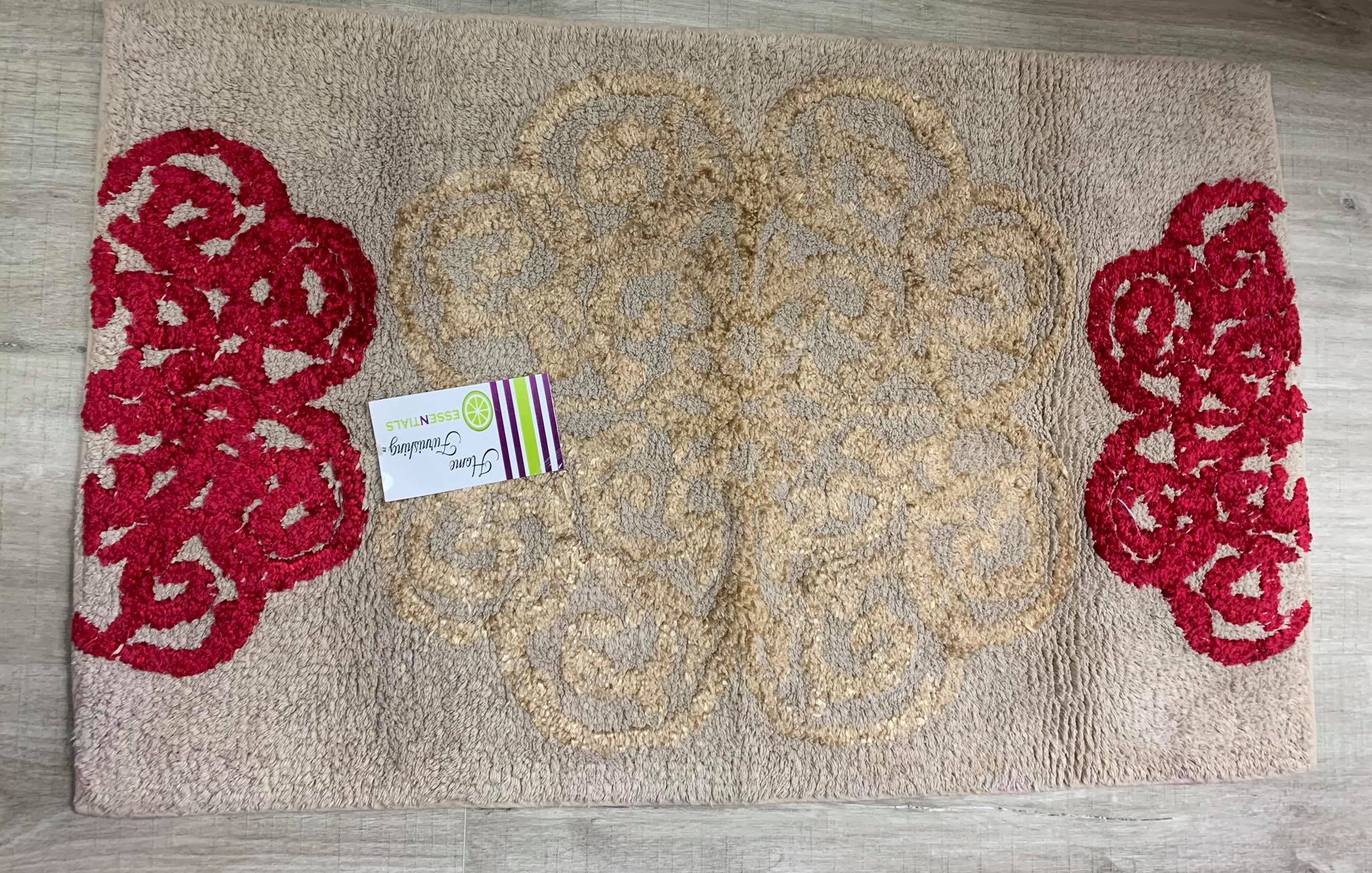 Red Flower Designed Carpet