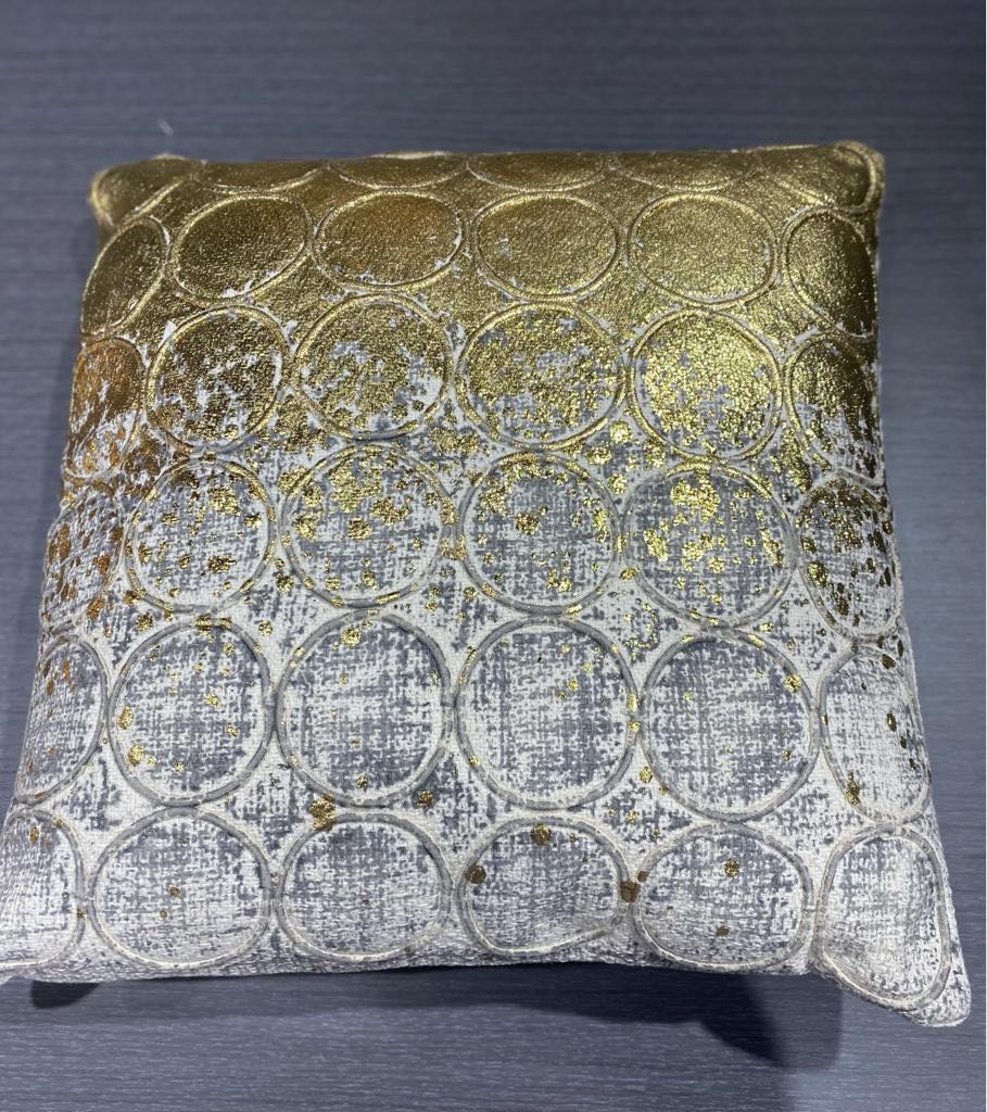 Cirlces Gold Cushion Cover