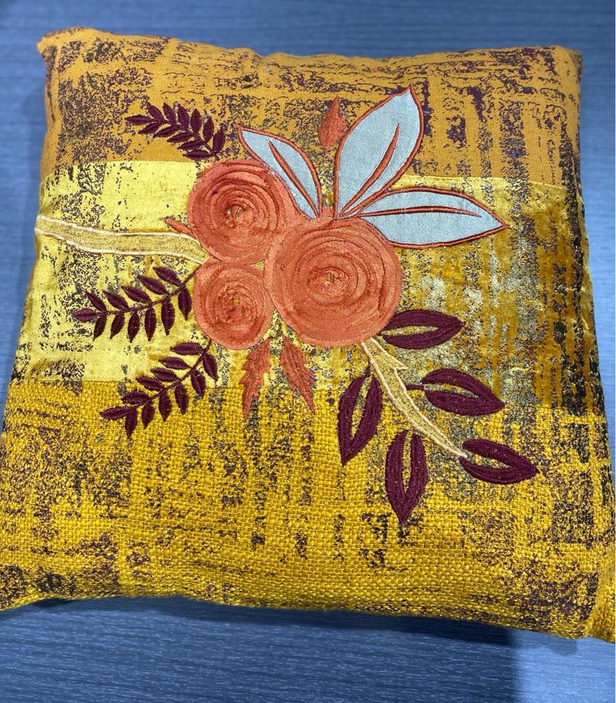 Orange Rose Cushion Cover