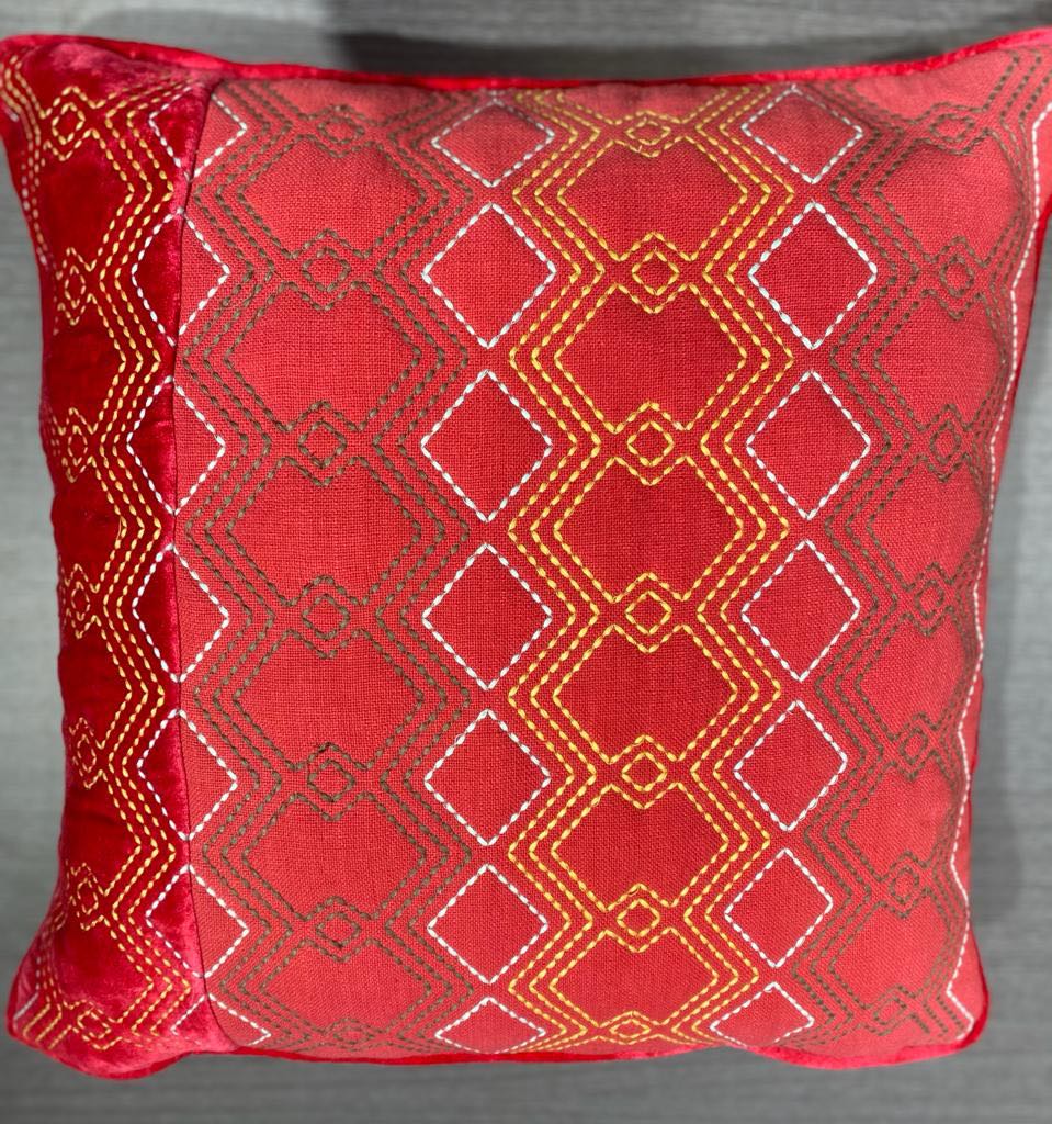 Red Stitching Cushion Cover