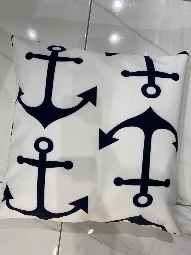 Blue Anchor Cushion