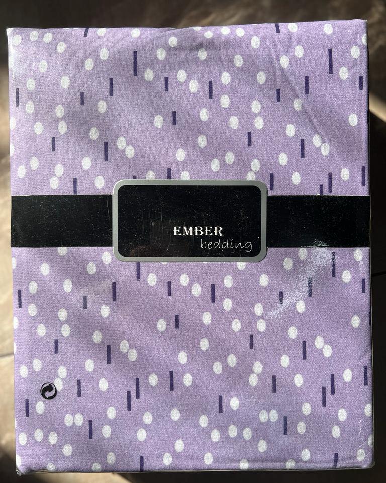 Ember Flannel Designed Sheets Lilac