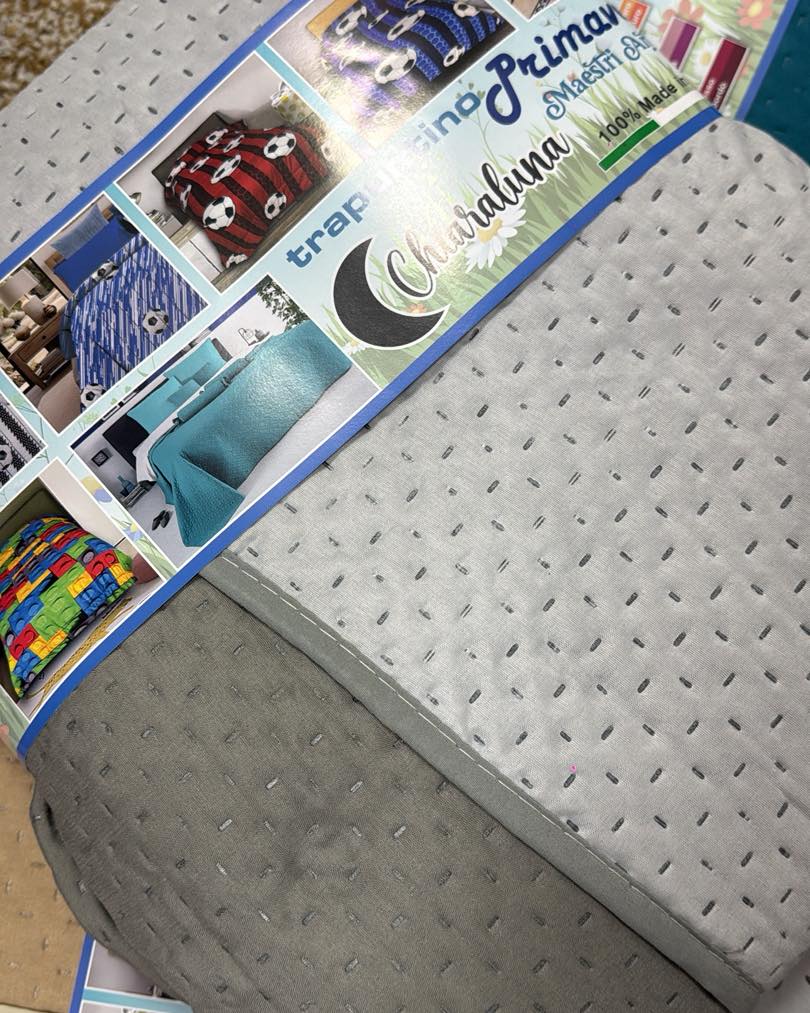 Grey Reversible Bedspread