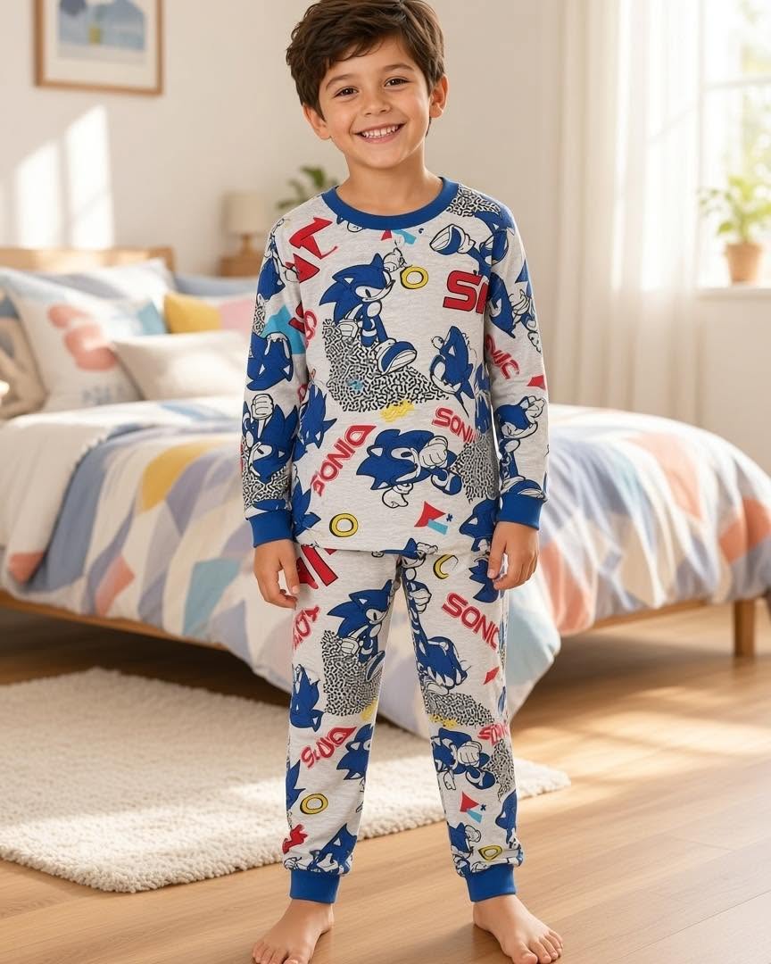 Sonic Allover Cotton Pyjamas