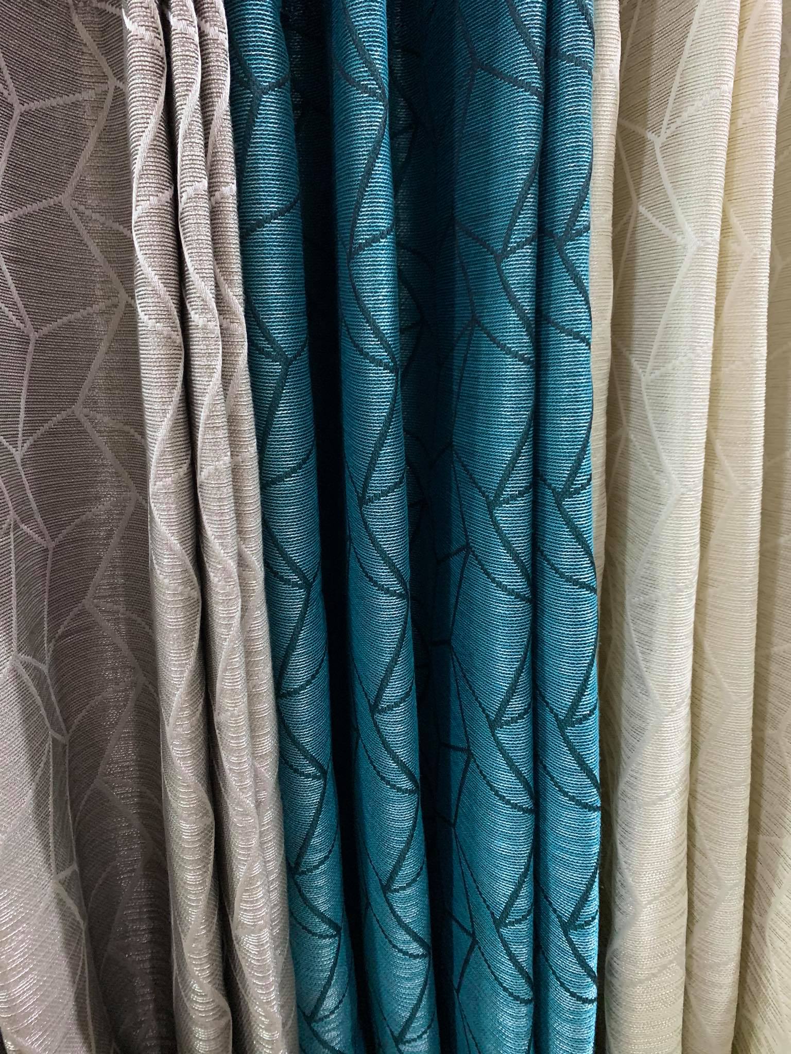 Geometric Designed Ready-made curtains 