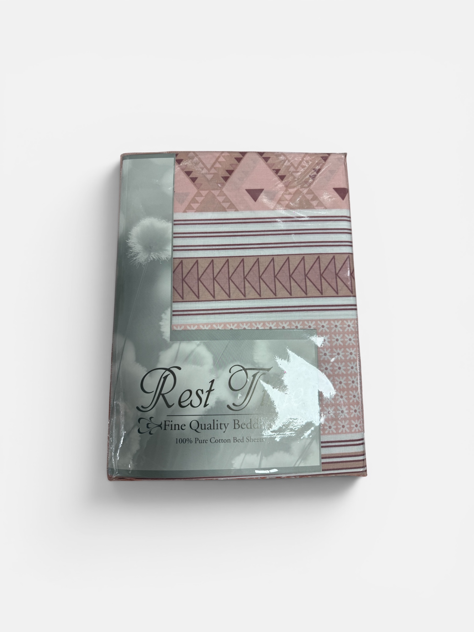 Restime Pink Printed Bedsheets 