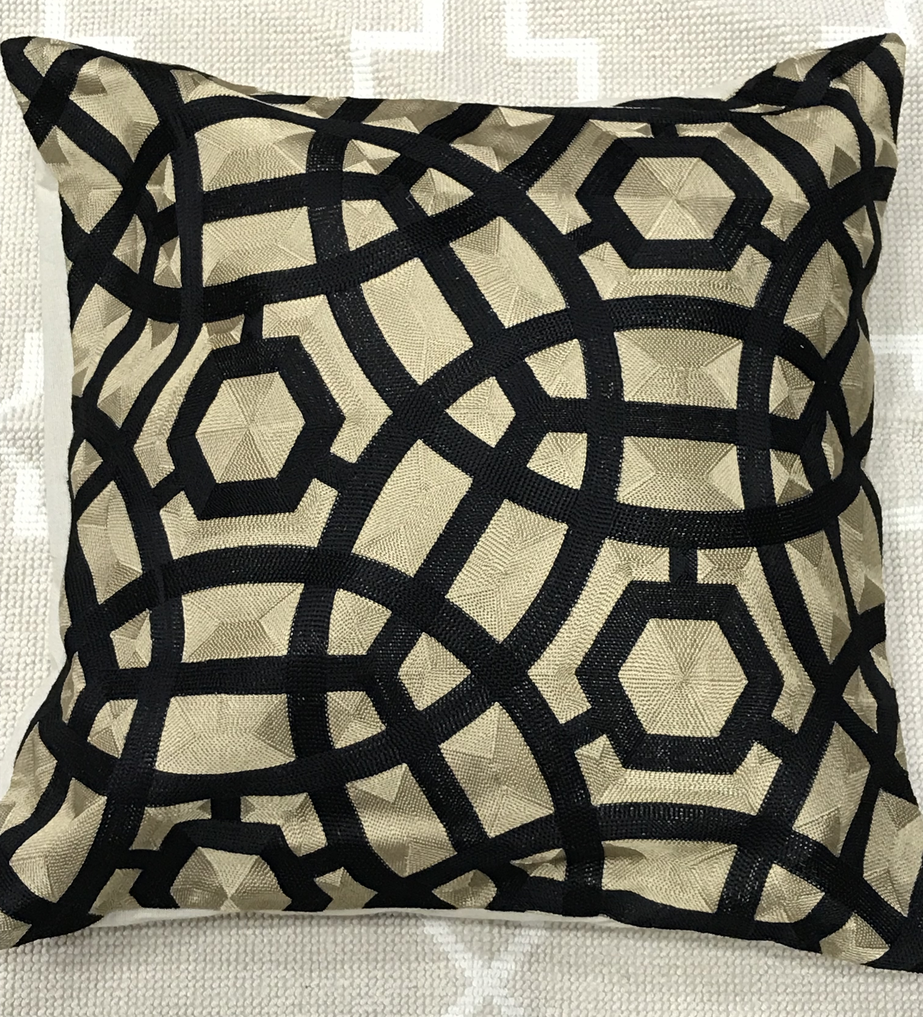 Black and Gold accent cushion cover