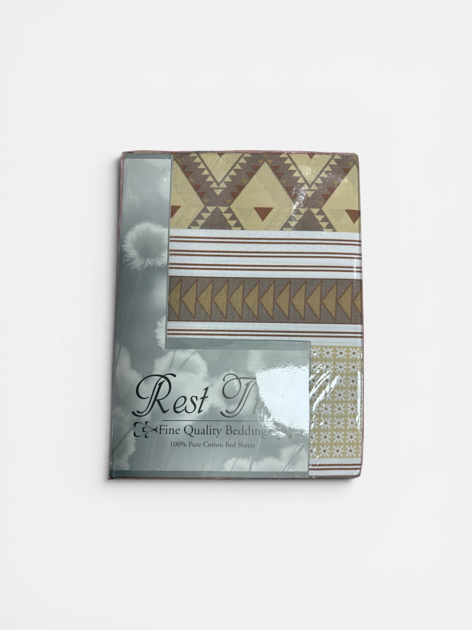 Restime Printed Beige Bedsheets